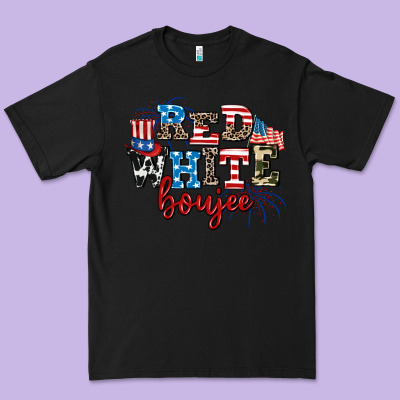 Red Whıte Boujee Premium Tee Designed By Adodesignshop