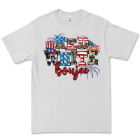 Dove Grey Red whıte boujee Premium Tee - AdoDesignShop