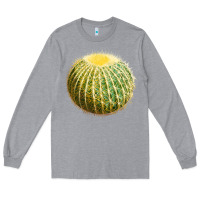 Heather Grey golden barrel cactus Long Sleeve Tee - LillyAllenDesigns