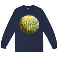 Navy golden barrel cactus Long Sleeve Tee - LillyAllenDesigns