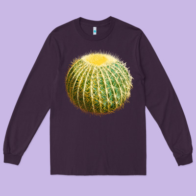 Golden Barrel Cactus Long Sleeve Tee Designed By Lillyallendesigns