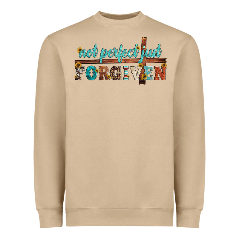 Not Perfect Just Forgiven Heavyweight Sweatshirt by Artiststas | Teevron