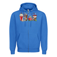 True Royal christmas tree cake and coffee cups Zipper Hoodie - MaliasSmallBusiness