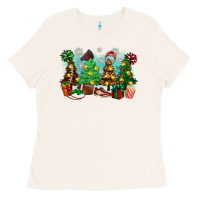 Christmas Trees With Football Ladies Tee | Teevron
