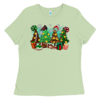 Matcha christmas trees with football Ladies Tee - Zillion Design Studio
