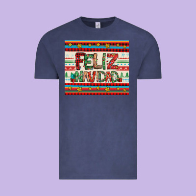 Feliz Navidad Spanish Christmas Vintage Tee Designed By Jasminsmagicworld