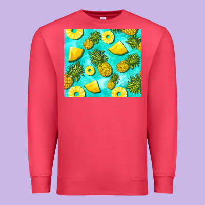 Blue Pineapple Premium Sweatshirt Designed By Barkaloodesign