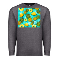 Charcoal Heather blue pineapple Premium Sweatshirt - BarkalooDesign