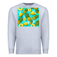 Heather Grey blue pineapple Premium Sweatshirt - BarkalooDesign