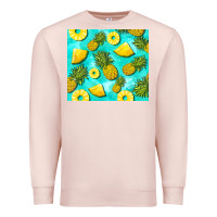 Pale Pink blue pineapple Premium Sweatshirt - BarkalooDesign