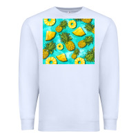 White blue pineapple Premium Sweatshirt - BarkalooDesign
