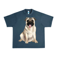 Midnight Navy pug Urban Heavy Tee - JahusDesignShop