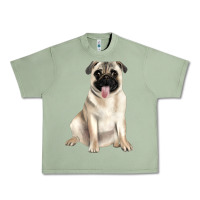 Oil Green pug Urban Heavy Tee - JahusDesignShop