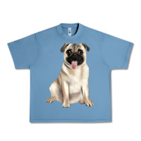 Pebble Blue pug Urban Heavy Tee - JahusDesignShop