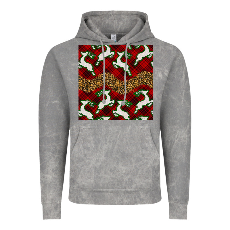 Christmas Deer And Plaid Seamless Pattern Vintage Hoodie by BundleAndBundleShop | Teevron