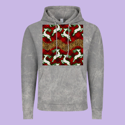 Christmas Deer And Plaid Seamless Pattern Vintage Hoodie Designed By Bundleandbundleshop