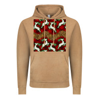 Vintage Camel christmas deer and plaid seamless pattern Vintage Hoodie - BundleAndBundleShop