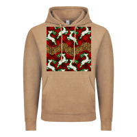 Vintage Coffee christmas deer and plaid seamless pattern Vintage Hoodie - BundleAndBundleShop
