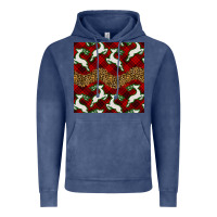 Vintage Denim christmas deer and plaid seamless pattern Vintage Hoodie - BundleAndBundleShop