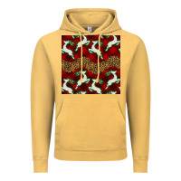 Vintage Mustard christmas deer and plaid seamless pattern Vintage Hoodie - BundleAndBundleShop