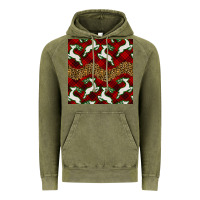Vintage Olive christmas deer and plaid seamless pattern Vintage Hoodie - BundleAndBundleShop