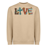 Mushroom western love with cross Heavyweight Sweatshirt - Artiststas