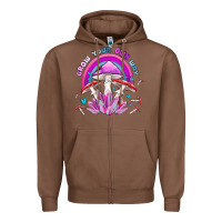 Chestnut grow your own way crystal and mushroom Zipper Hoodie - MaliasSmallBusiness