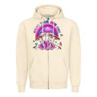 Sandshell grow your own way crystal and mushroom Zipper Hoodie - MaliasSmallBusiness