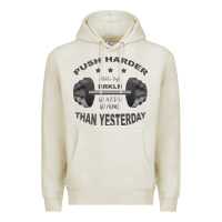 Oatmeal Heather push harder Premium Hoodie - Bettercallsaul