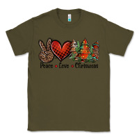 Army Green Peace love western christmas trees Classic Tee - Jasminsmagicworld