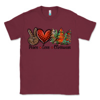 Burgundy Peace love western christmas trees Classic Tee - Jasminsmagicworld