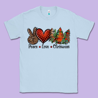 Peace Love Western Christmas Trees Classic Tee Designed By Jasminsmagicworld