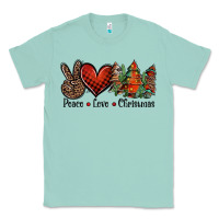 Seafoam Peace love western christmas trees Classic Tee - Jasminsmagicworld