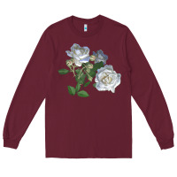 White Dawn Rose Long Sleeve Tee | Teevron