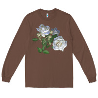 Chestnut white dawn rose Long Sleeve Tee - LillyAllenDesigns