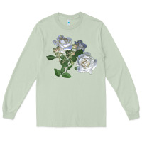 Matcha white dawn rose Long Sleeve Tee - LillyAllenDesigns