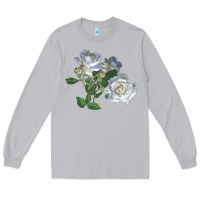 Moon Dust white dawn rose Long Sleeve Tee - LillyAllenDesigns