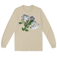 Mushroom white dawn rose Long Sleeve Tee - LillyAllenDesigns