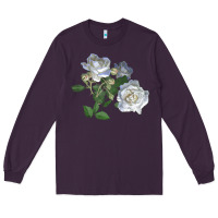 Plum white dawn rose Long Sleeve Tee - LillyAllenDesigns