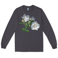Smoke white dawn rose Long Sleeve Tee - LillyAllenDesigns