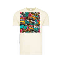 Vintage Arctic western school bus seamless pattern Vintage Tee - BundleAndBundleShop