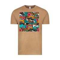 Vintage Camel western school bus seamless pattern Vintage Tee - BundleAndBundleShop