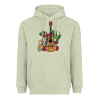 Matcha ,mexican sombrero guitar rose cactus Heavyweight Hoodie - Artiststas