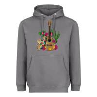 ,mexican Sombrero Guitar Rose Cactus Heavyweight Hoodie | Teevron