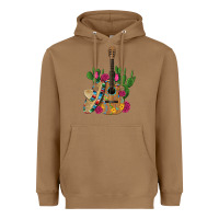 Toasted Coconut ,mexican sombrero guitar rose cactus Heavyweight Hoodie - Artiststas