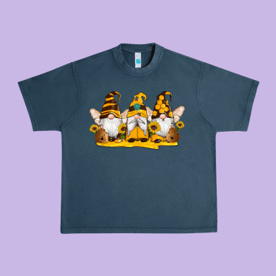 Western Bee Gnomes Beehive Honey Sunflowers Urban Heavy Tee Designed By Artiststas