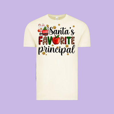 Santa's Favorite Principal Vintage Tee Designed By Adodesignshop
