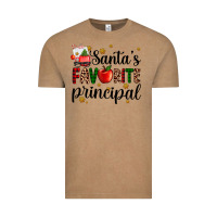 Vintage Coffee santa's favorite principal Vintage Tee - AdoDesignShop