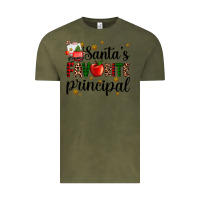 Vintage Olive santa's favorite principal Vintage Tee - AdoDesignShop