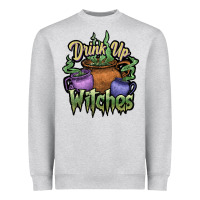 Heather Grey Drink up witches white Heavyweight Sweatshirt - JahusDesignShop